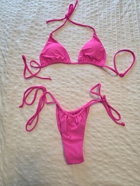 Hot Pink String Bikini Set - NWOT